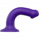 Заказать Фиолетовый фаллоимитатор-насадка Strap-On-Me Dildo Dual Density size M - 18 см.