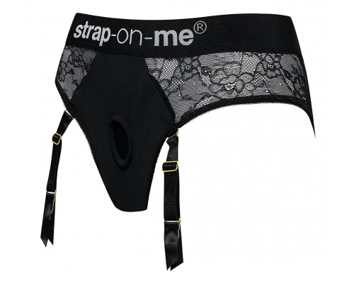 Заказать Черные трусики для насадок Diva Lingerie Harness - size S