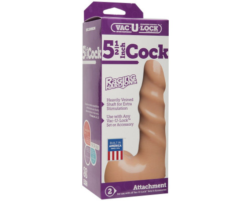 Заказать Рельефная анальная насадка Vac-U-Lock 5.5  Raging Hard-On Cock - 13,5 см.