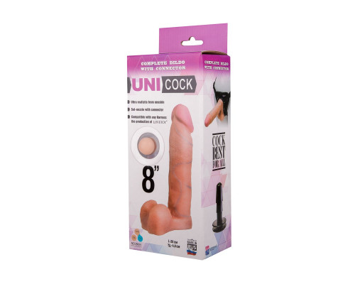 Заказать Фаллическая насадка для страпона UNICOCK 8  - 21 см.