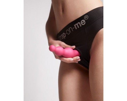 Заказать Розовая насадка Strap-On-Me Dildo Plug Beads size L