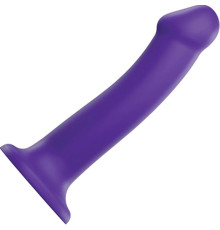 Фиолетовый фаллоимитатор-насадка Strap-On-Me Dildo Dual Density size L - 19 см.