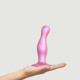 Розовая насадка Strap-On-Me Dildo Plug Curvy size M