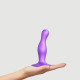 Фиолетовая насадка Strap-On-Me Dildo Plug Curvy size S