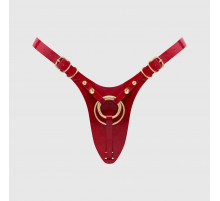 Красный пояс для фиксации насадок Strap-On-Me Leatherette Harness Fabulous