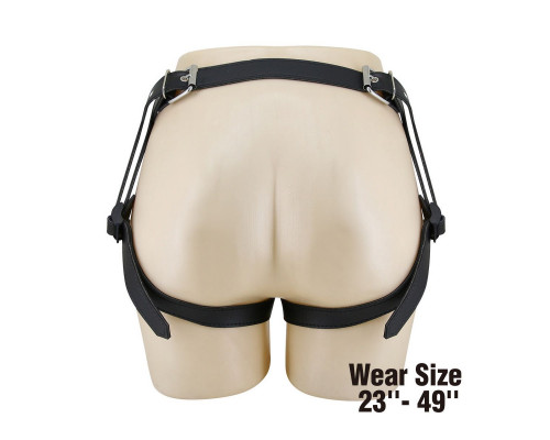 Синие трусики харнесс с платформой Caludio II