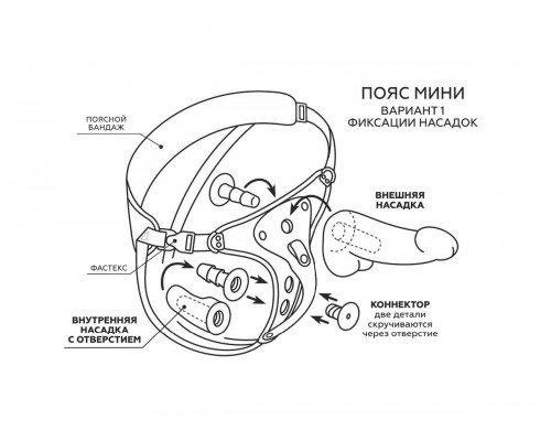 Заказать Красно-черный женский пояс с 2 способами крепления насадок
