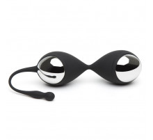 Черно-серебристые вагинальные шарики Inner Goddess Kegel Toner Balls