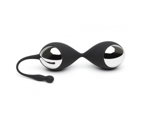 Заказать Черно-серебристые вагинальные шарики Inner Goddess Kegel Toner Balls