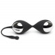 Заказать Черно-серебристые вагинальные шарики Inner Goddess Kegel Toner Balls