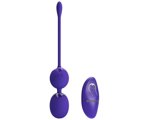 Заказать Фиолетовые вагинальные виброшарики Willie-Youth с пультом ДУ