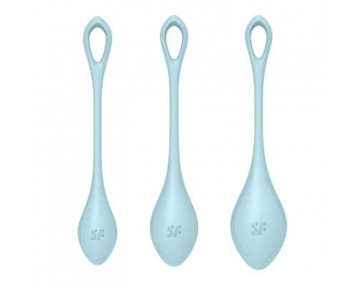 Заказать Набор из 3 голубых вагинальных шариков Yoni Power 2