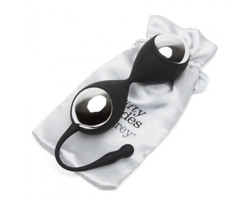 Заказать Черно-серебристые вагинальные шарики Inner Goddess Kegel Toner Balls