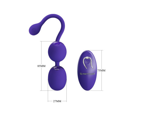 Заказать Фиолетовые вагинальные виброшарики Willie-Youth с пультом ДУ