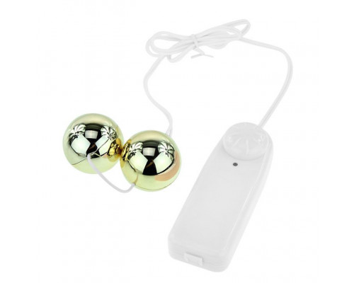 Заказать Золотистые шарики с вибрацией Goden Balls