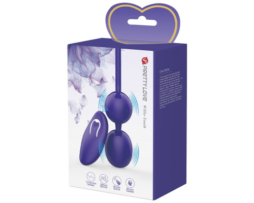 Заказать Фиолетовые вагинальные виброшарики Willie-Youth с пультом ДУ