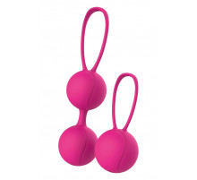 Набор розовых вагинальных шариков PLEASURE BALLS   EGGS DUO BALL SET