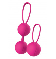 Набор розовых вагинальных шариков PLEASURE BALLS   EGGS DUO BALL SET