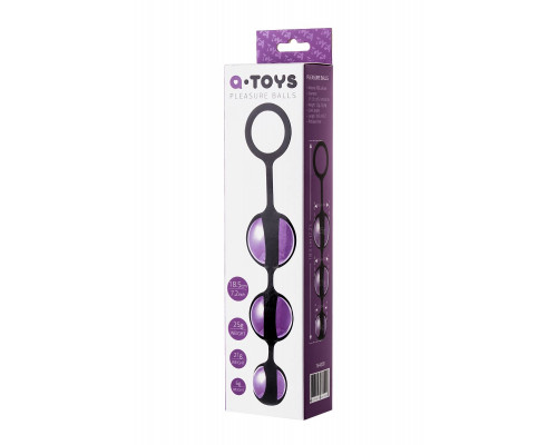 Заказать Фиолетово-черные тройные вагинальные шарики TOYFA A-toys