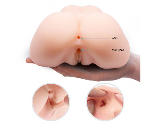 Заказать Телесный мастурбатор с 2 тоннелями Dual Vagina and Ass Veronica