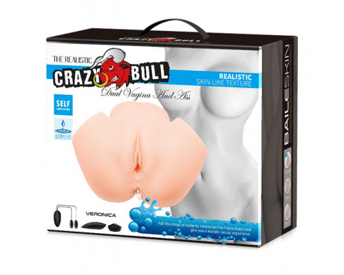 Заказать Телесный мастурбатор с 2 тоннелями Dual Vagina and Ass Veronica