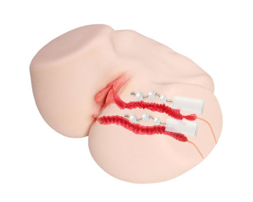 Мастурбатор-полуторс с двойным слоем материала и вибрацией Jenny Onahole Real Vagina