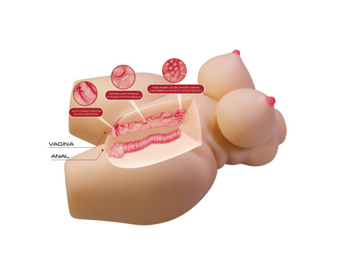 Телесный мастурбатор-торс Grace