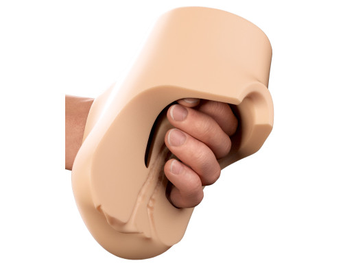 Телесный мастурбатор с вибрацией Double Pounder Vibrating Squeeze Stroker