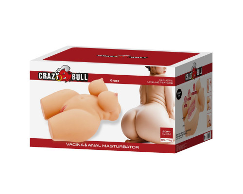 Телесный мастурбатор-торс Grace