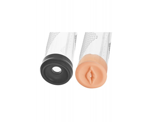 Заказать Прозрачная вакуумная помпа с манометром Deluxe Penis Pump