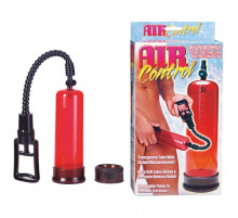 Вакуумная помпа с двумя сменными насадками NEW STAY HARD PUMP CLEAR RED
