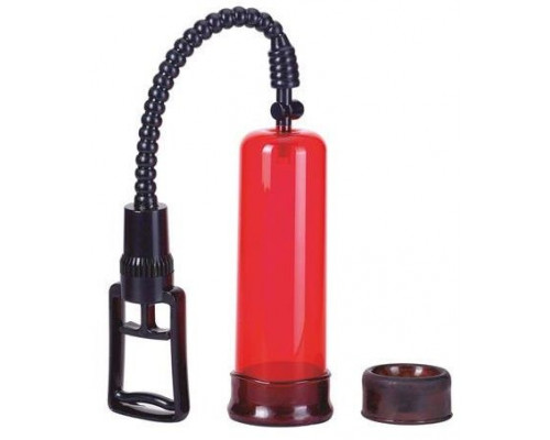 Заказать Вакуумная помпа с двумя сменными насадками NEW STAY HARD PUMP CLEAR RED