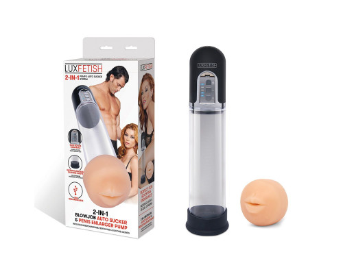 Заказать Автоматическая вакуумная помпа-мастурбатор Blowjob Auto Sucker Penis Enlarger Pump