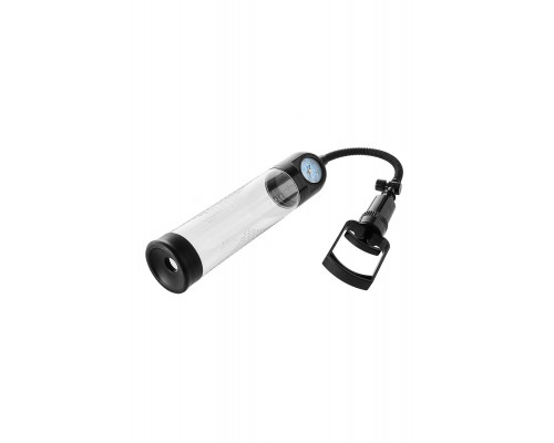 Заказать Прозрачная вакуумная помпа с манометром Deluxe Penis Pump