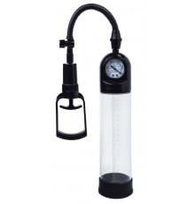 Чёрная вакуумная помпа A-toys с манометром и прозрачной колбой