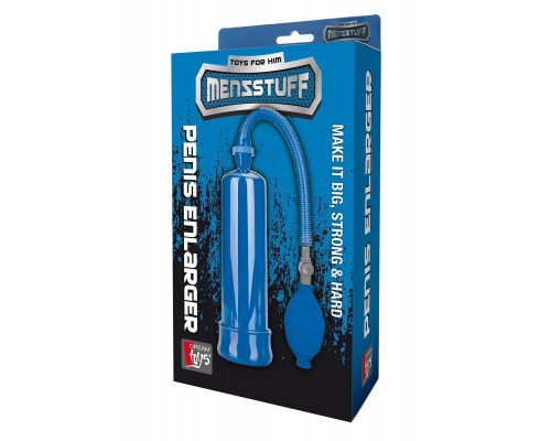 Заказать Синяя вакуумная помпа MENZSTUFF PENIS ENLARGER