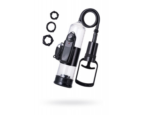 Вакуумная помпа A-toys с вибропулей и эрекционными кольцами