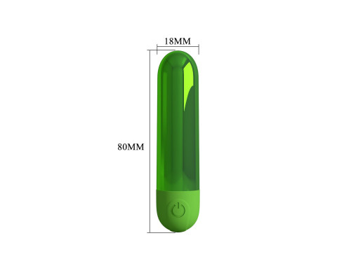 Зеленая перезаряжаемая вибропуля Kiwi