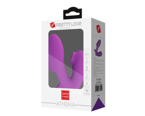 Заказать Фиолетовый вибратор на палец Athena