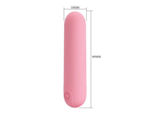 Заказать Нежно-розовая перезаряжаемая вибропуля Stefan - 8 см.