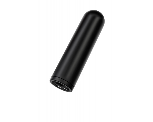 Заказать Черная перезаряжаемая вибропуля RealStick CALIBER - 7 см.