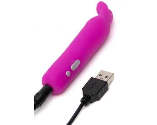 Заказать Лиловая вибропуля с ушками Rechargeable Rabbit Ears Bullet Vibrator