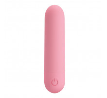 Нежно-розовая перезаряжаемая вибропуля Stefan - 8 см.
