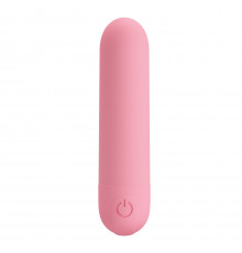 Нежно-розовая перезаряжаемая вибропуля Stefan - 8 см.