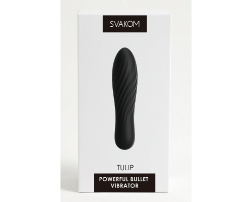 Заказать Черная вибропуля Tulip - 10,6 см.