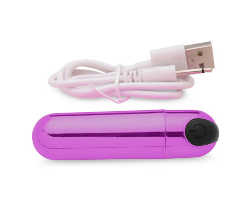 Заказать Лиловая вибропуля 10X Rechargeable Vibrating Metallic Bullet