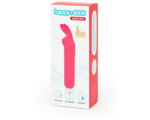 Заказать Розовая вибропуля с ушками Rechargeable Rabbit Ears Bullet Vibrator