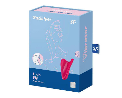 Заказать Малиновый унисекс вибратор на палец High Fly