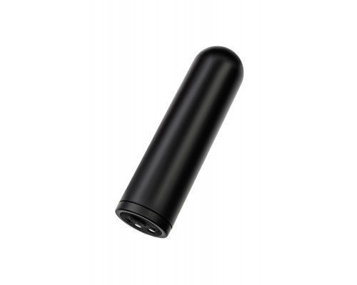 Заказать Черная перезаряжаемая вибропуля с пультом ДУ RealStick CALIBER