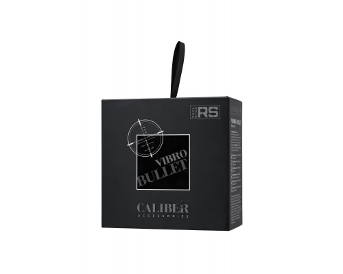 Заказать Черная перезаряжаемая вибропуля RealStick CALIBER - 7 см.
